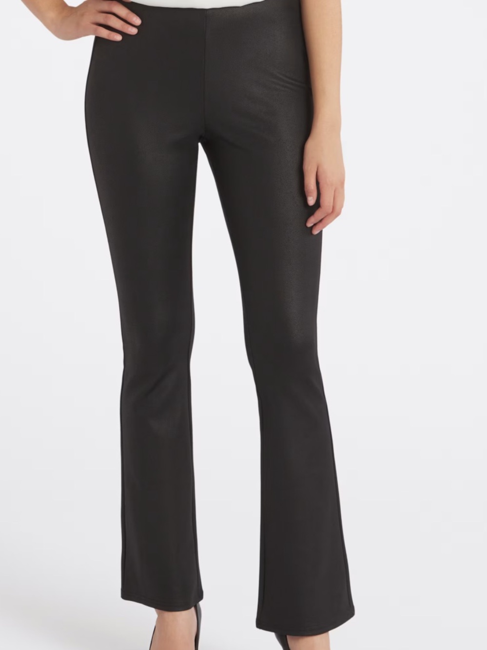 Stretch Bootcut Pants in Black
